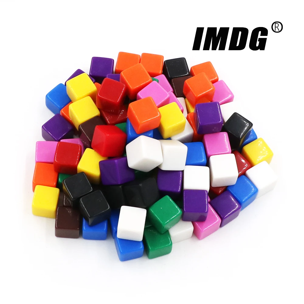 Acrylic Dice Blank Cubes Square Corner Teaching Props Game Accessories Mathematical Tools 10pcs/pack 16mm acrylic dice,game dice,dice set