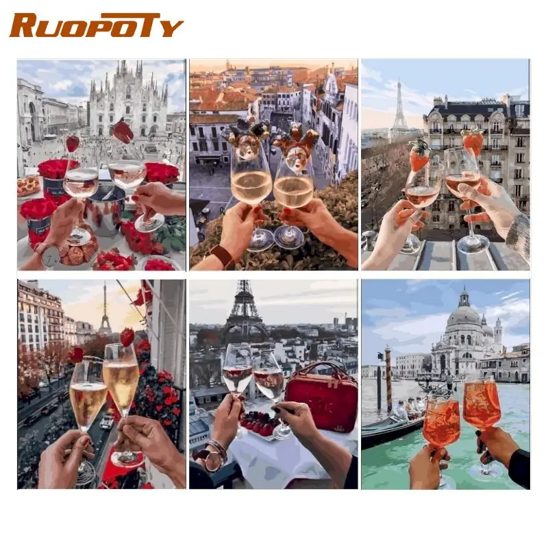 Ура раскрашивать по номерам ручная роспись на холсте diy Раскрашивание акриловые