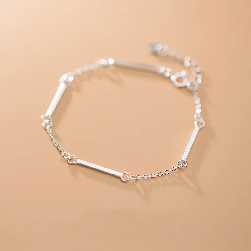 Новинка, браслеты для женщин, короткая палочка, очаровательный браслет, 925 пробы, серебряные ювелирные изделия, аксессуары, темперамент, индивидуальный подарок