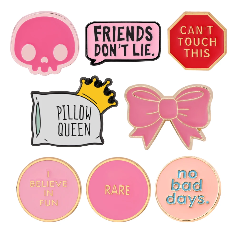 Enamel Lapel Pins Be Kind I Am Awesome I Believe In Fun Because I Said So Brooches Bowknot Star Trendy Badges Brooches Aliexpress