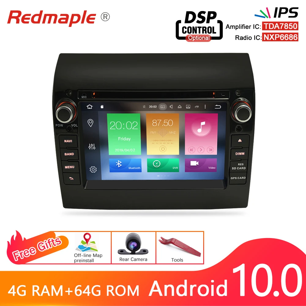 4G RAM Android 10.0 Car Radio DVD 