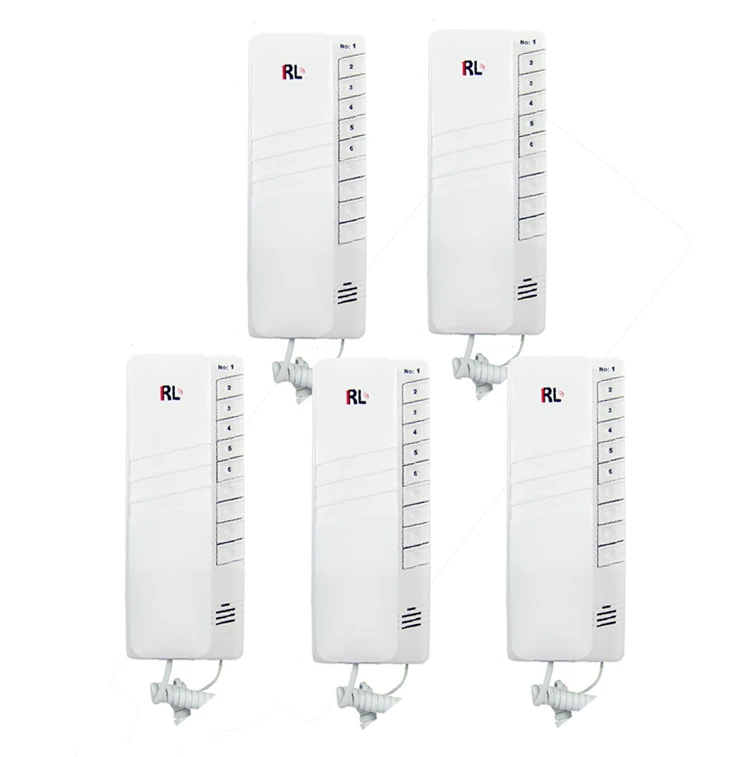 

Top Quality Home Intercom System Wired Audio Five-Way Interphone System 4 Wired Cable Easy to Install Clear Voice