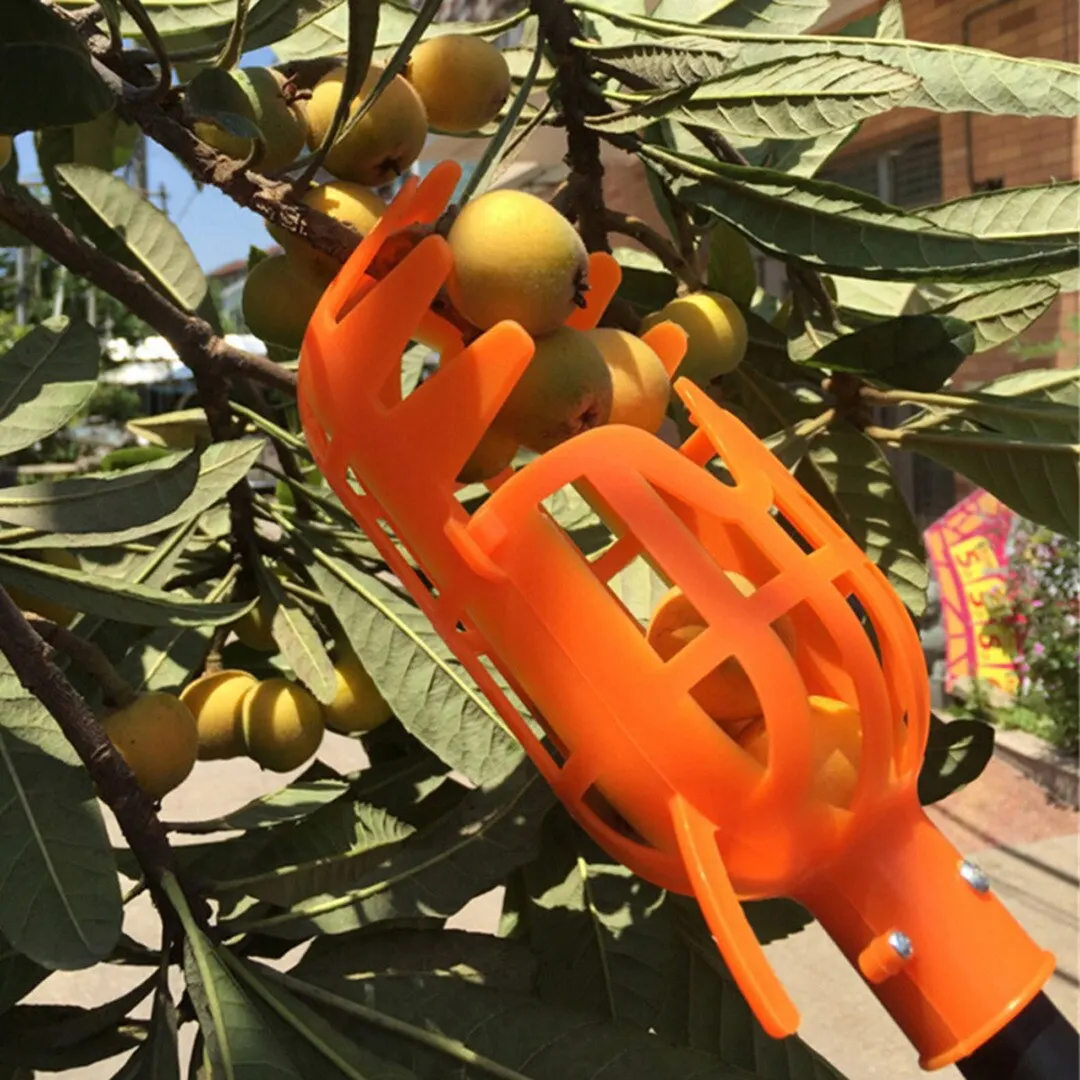 Plastic Garden Fruit Picker Catcher Head Fruit Picker Collector Tool Without Pole Manual Outdoor Gardening Picking Hand Tool