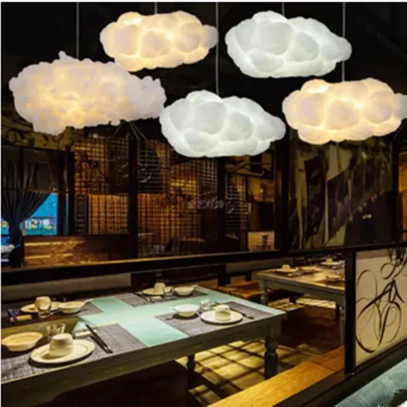 

Cotton Cloud Ceiling Lamp Creative Cool Art CHILDREN'S Room Bedroom Decoration Retro Clothing Shop White Cloud Lamps