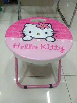 

Modern Cute Pink Kitty Cat Cartoon Folding Stool Portable Plastic Folding Stool Out Fishing Stool Kids Furniture Foot Stool