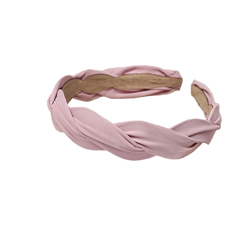 GZHILOVINGL Boho плетеные головные повязки для женщин одноцветные шифоновые повязки для волос винтажные аксессуары для волос твист головной убор для девочек