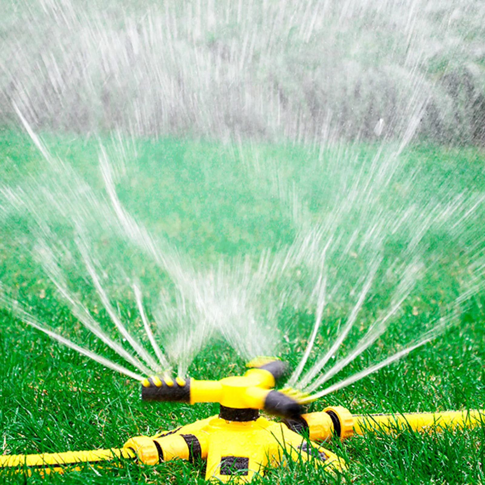 

Garden Lawn Sprinkler 360 Degree Automatic Rotating Sprinkler Nozzle Nursery Irrigation Garden Rotating Trigeminal Sprinkler