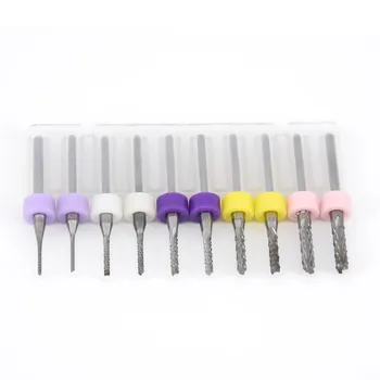

10x 3.175mm Mini PCB Carbide Tools End Mill CNC Cutting Bits Milling Cutters&Box