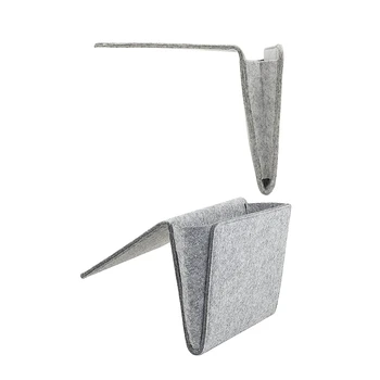 

Felt Multifunctional Bedside sofa Hanging Holder Storage Organizer Box azine Smartphone Remote Control Storage Bag Pockets