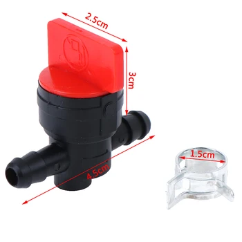 

1 Set In-Line Straight Fuel Gas Shut Cut Off 1/4" Valve Petcock Motorcycle Cut Tackle Tool Parts