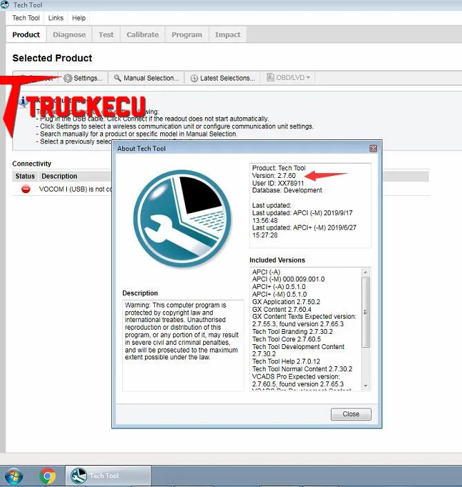 Vocom 88890300 forvolvo vcads pro PTT2.7 dev2tool.exe в разработке модели forVolvo для грузовика renault Экскаватор диагностический комплект