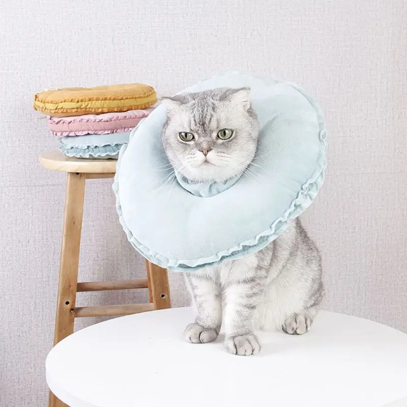 Cat восстановления воротник маленькая собака хирургии мягкий конус регулируемый съемный воротник е
