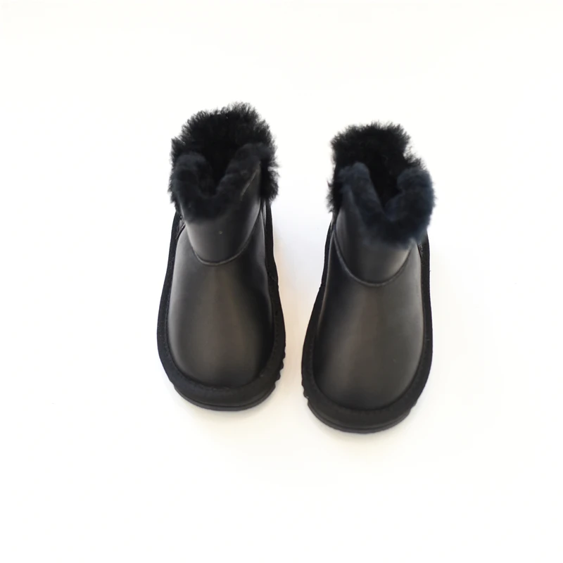 Korean children's smooth Snow Boots boy's and women's plush short boots thick boots children's big head high cotton worm shoes
