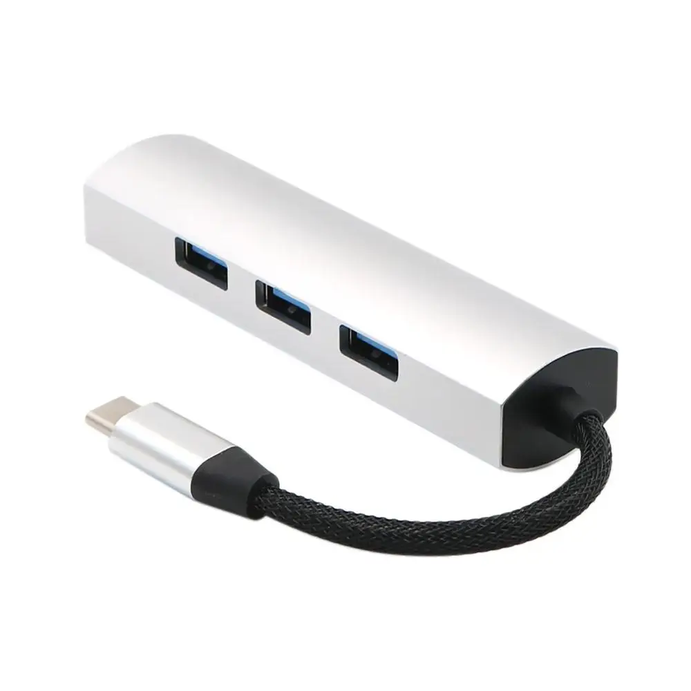 Серебристый Usb type C концентратор type-C до 4 USB адаптер USB-C сплиттер OTG кабель Hab TF SD кардридер для Macbook PC компьютерные аксессуары - Цвет: Серебристый