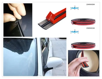 

car Accessories T-shaped sealing strip sunroof windshield rainproof for Toyota Corolla Yaris Tundra Tacoma RAV4 Aygo Avalon