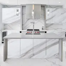 

White Marble Contact Paper Peel and Stick Wallpaper for Kitchen Countertops Cabinets Furniture Self Adhesive Waterproof Stickers