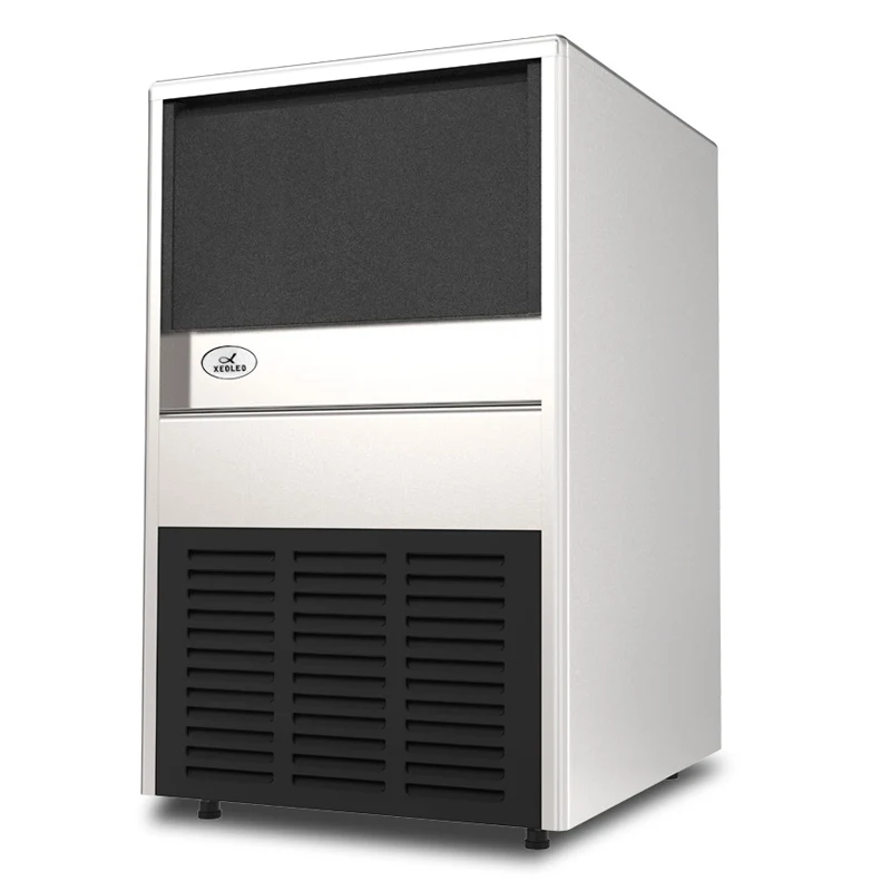 Xeoleo Commercial Ice Maker Stainless Steel Ice Machine 70kg/24h Auto Clear Ice Make Machine Make Cube Ice For Bubble Tea/Coffee 6