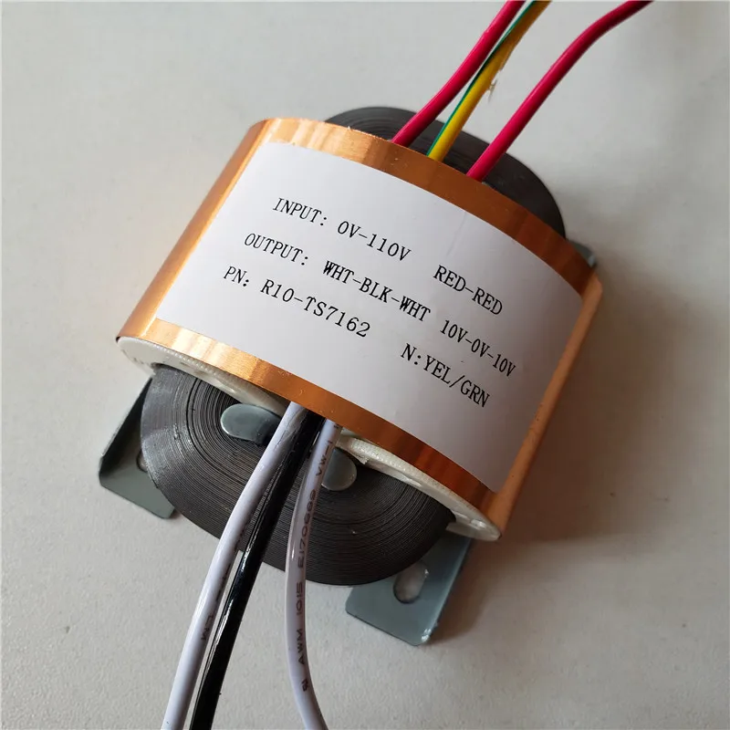 110V (R10-TS7162) 10V-0-10V 0.75A R сердечник трансформатора 15VA R10 изготовленный на заказ Трансформатор 110V медный щит выход для мощности предварительного усилителя - Цвет: 110V (R10-TS7162)