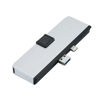 

Aluminum Alloy HDMI 4K USB 3.0 Converter Type-C Female RJ45 Docking Station for Surface Pro 7