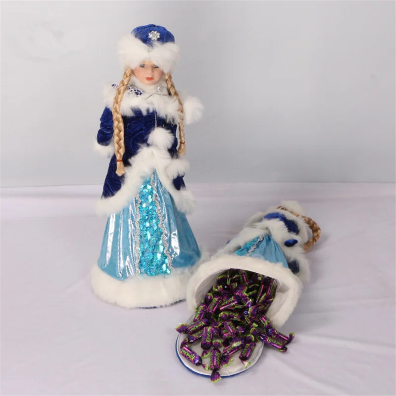 Коробка для конфет, Кукла Снегурочка, рождественские игрушки, Детский Костюм Снегурочки для детей, рождественские украшения для дома, новогодние украшения