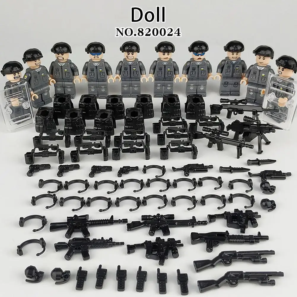 

Bags 10 police city dolls Mini action Figures Building Blocks Kids Toy Gift Compatible Legoingly Ninjagoed For Kids
