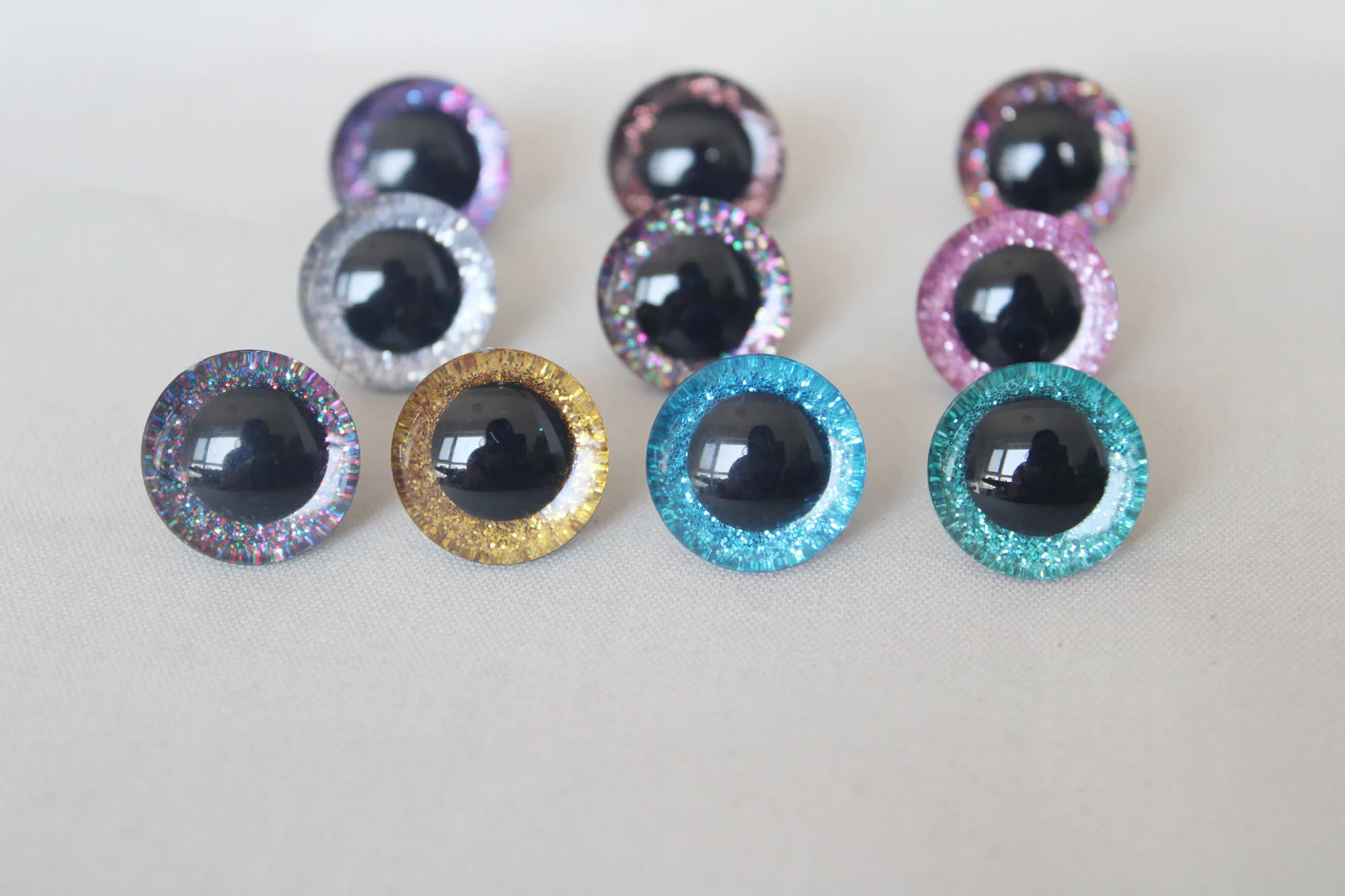 9mm coloful toy eyes plastic safety eyes with white washer for DIY doll  aessories---500pcs/lot