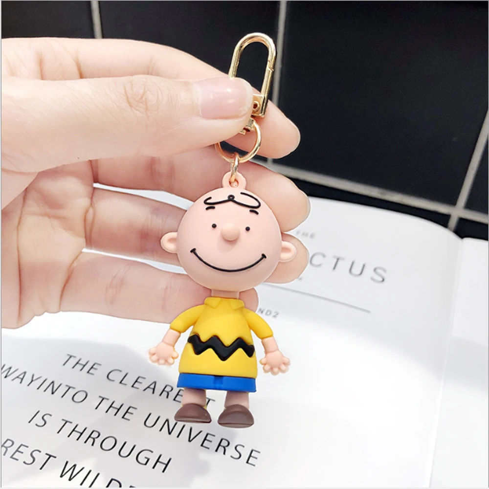 Брелок для ключей с мультипликационным аниме Charlie Brown брелок в виде кукол мужчин и