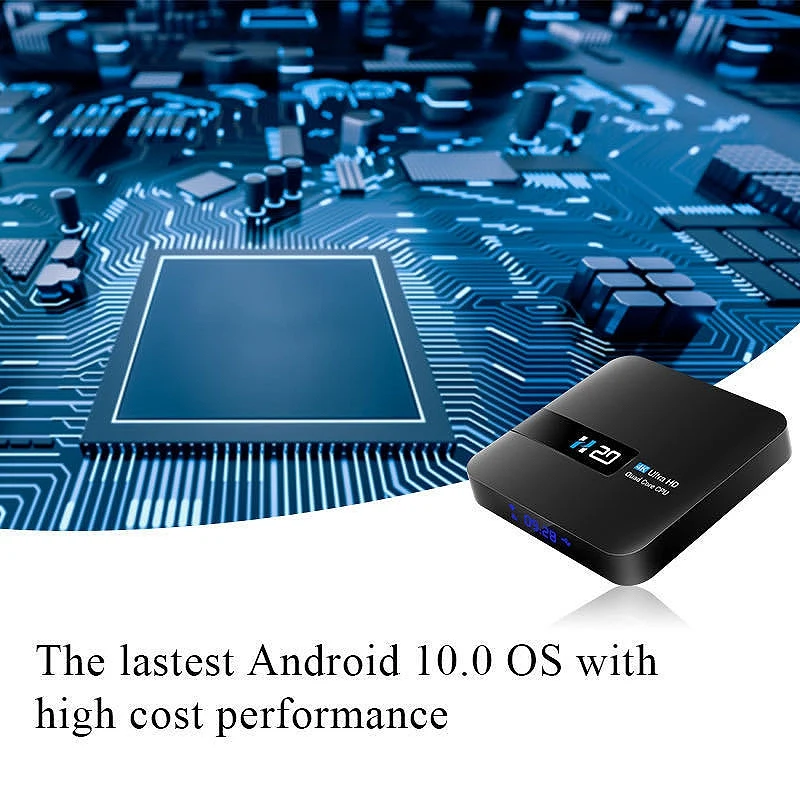 H20 Smart TV Box телеприставка Android 10 медиаплеер 3D видео Youtube Netflix 2 4G Wifi 1 + 8GB ТВ приемник (EU