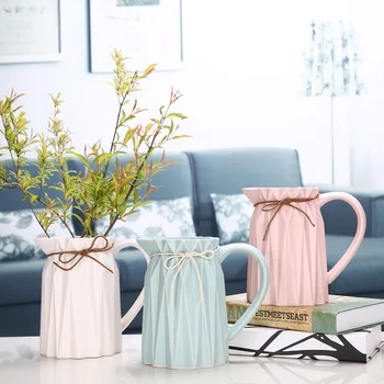 

Modern Small Fresh Color Vase Ceramic Vase Simple Home Decoration Flower Crafts Ornaments
