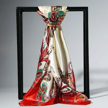 

2020 luxury silk scarf fashion women's scarf Satin scarf large hair square women's scarf 90 * 90cm scarf women silk scarf