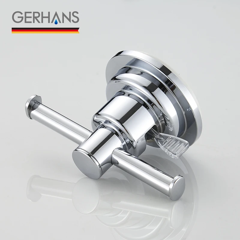 GERHANS Accessories K24205 Крючок двойной на вакуумных присосках Цвет: Хром|Крючки для