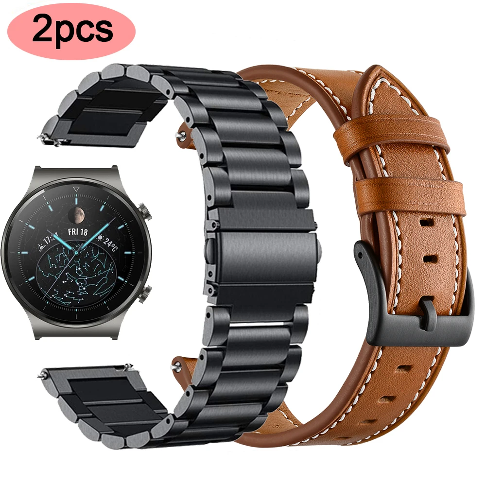 Bracelet Original en acier inoxydable pour Huawei watch GT2 Pro Honor Magic watch, pour Huawei GT 42mm GT 2 46mm 22mm