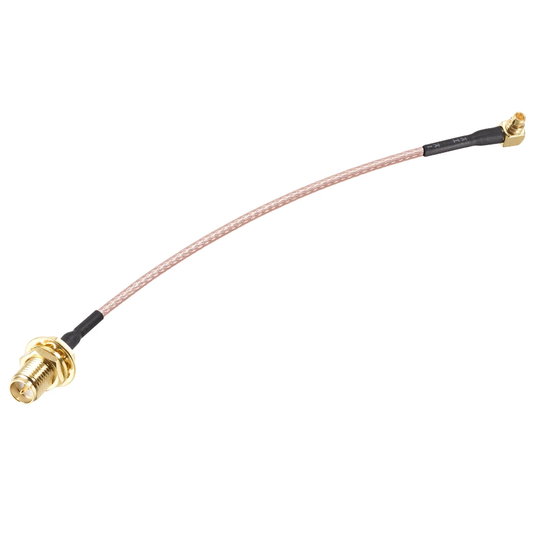 

uxcell MMCX Male Right Angle To RP-SMA Female Bulkhead RF Adapter Connector 8inch RG178 Extension Pigtail Cable