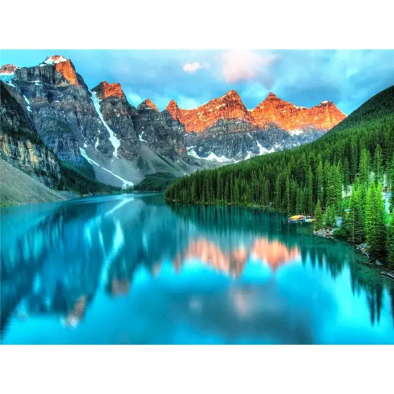 CHENISTORY Snow Mountain DIY Painting By Numbers Kits Landscape Paint On Canvas Painting Calligraphy Home Decor Wall Art Picture