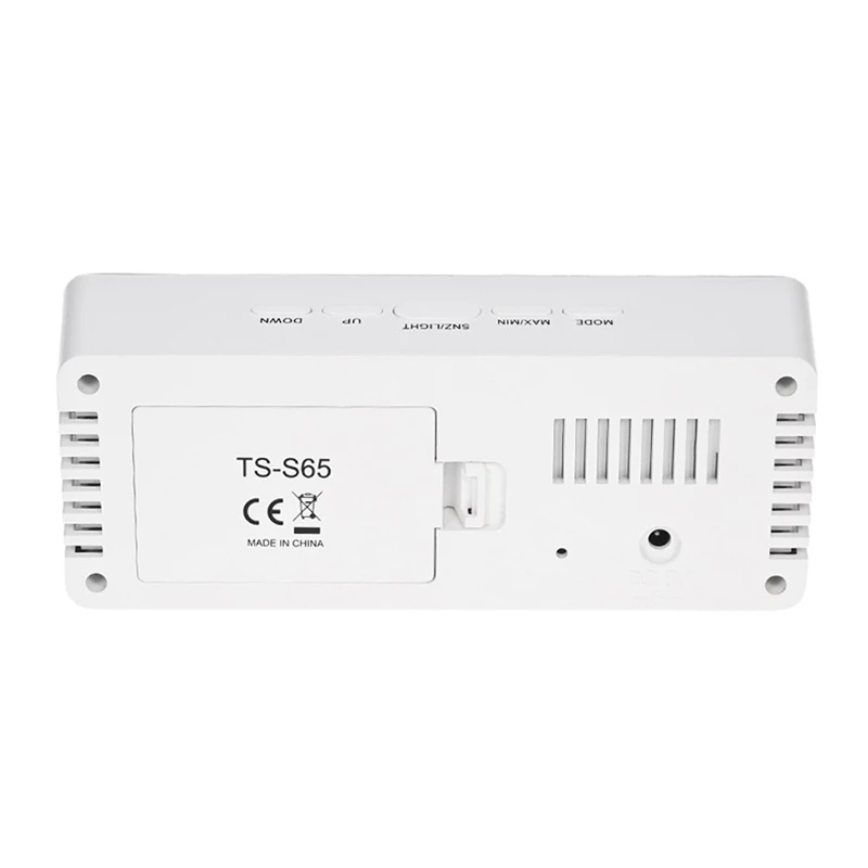 TS-S65 цифровой ЖК-термометр гигрометр 0~ 50 термометр с будильником функция повтора цвета дисплей часы погоды