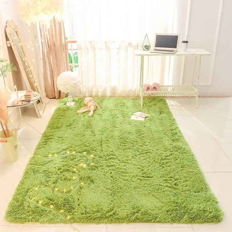 18 Colors Pink Purple Carpet Dyeing Plush Soft Carpets Area rug For Living Room Bedroom Anti-slip Floor Mats Child Bedroom Mat