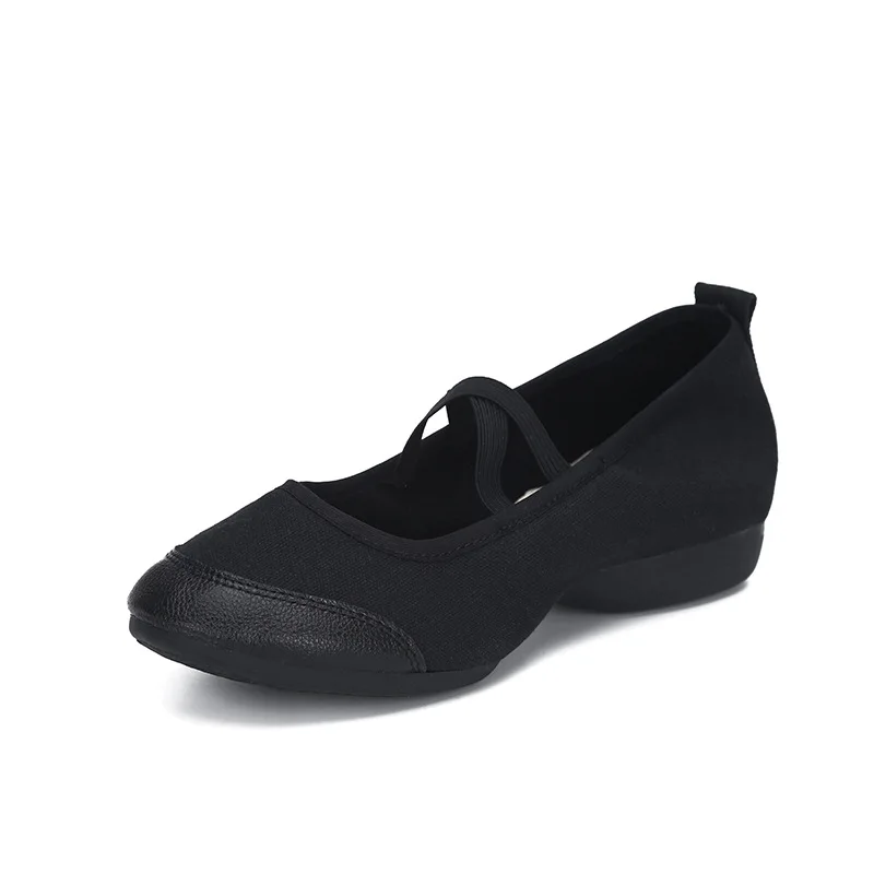 

Shoes for Square Dance Dance Shoes Flat Heel Soft Bottom Canvas Leather Tip Practice Shoes Teachers' Shoes Latin Dance Shoes
