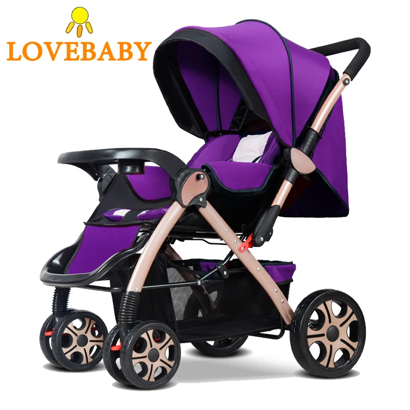 

2019 Baby Stroller 2 IN 1 Lightweight Cart Portable Folding Baby Carriage Mini Size Baby Carriages Silla De Paseo Can Sit Lie