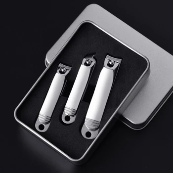 

3pcs Professional Stainless Steel Nail Clipper Cutter Kit Practical Portable Manicure Trimmer Toe With Storage Case