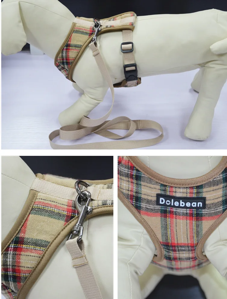 Pet Supplies Leash Set Dog Harness Dog Vest Pet Leash Polyester Brace Chest Strap Buckle Design Can Adjust The Bust Size