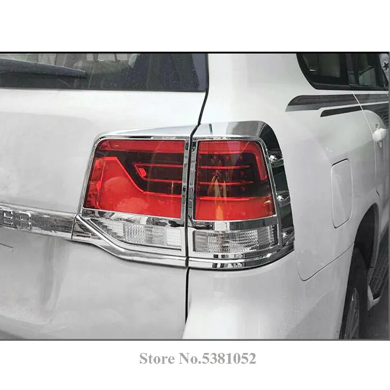

Car Styling ABS Chrome Taillight Cover Trim Tail Light Frame Sticker For Toyota Land Cruiser FJ200 200 Accessories 2016