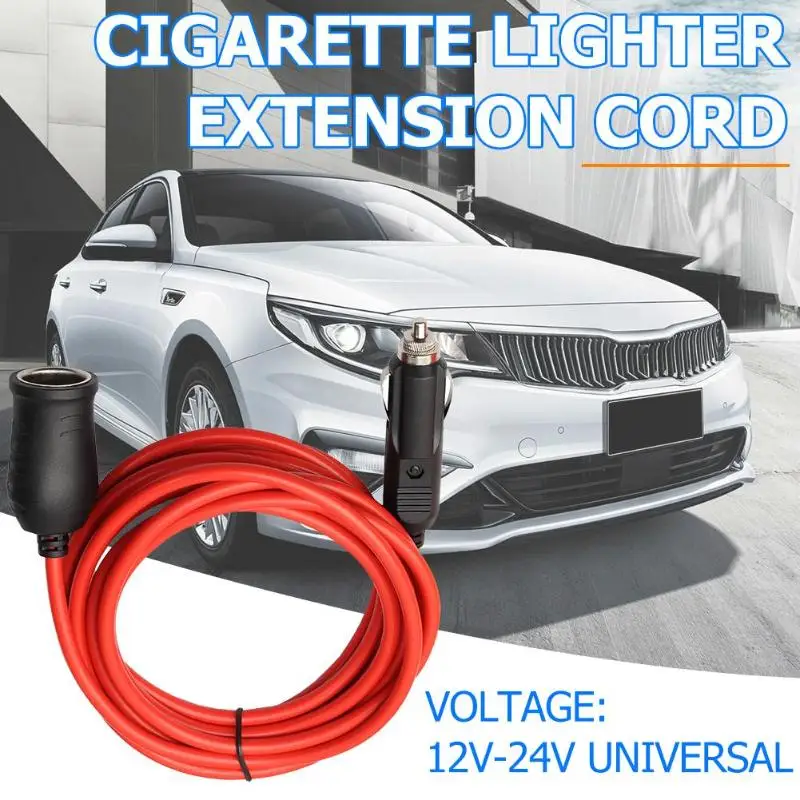 12V 24V автомобильный аксессуар гнездо для автомобильного прикуривателя кабель удлинитель 3,6 м/12ft подключение к автомобильному прикуривателю Мужской к женскому удлинитель