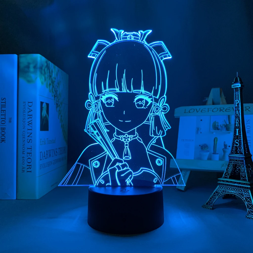 decorative night lights Genshin Impact Kamisato Ayaka Led Night Light for Child Bedroom Decor Kids Birthday Gift Genshin Impact Led Night Lamp Bedside home depot dinosaur light