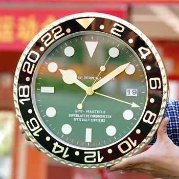 

Gold Luxury Metal Wall Clock Modern Design Calendar 3d Wall Clocks Luminous Wall Watches Home Decor Relogio De Parede Gift L022