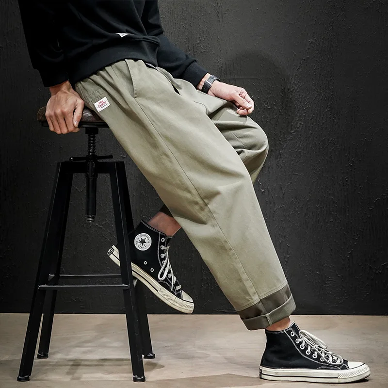 

2020 Spring New Style Japanese-style Macheda Large Size Contrast Color Joint Casual Pants M-5x Hk2007