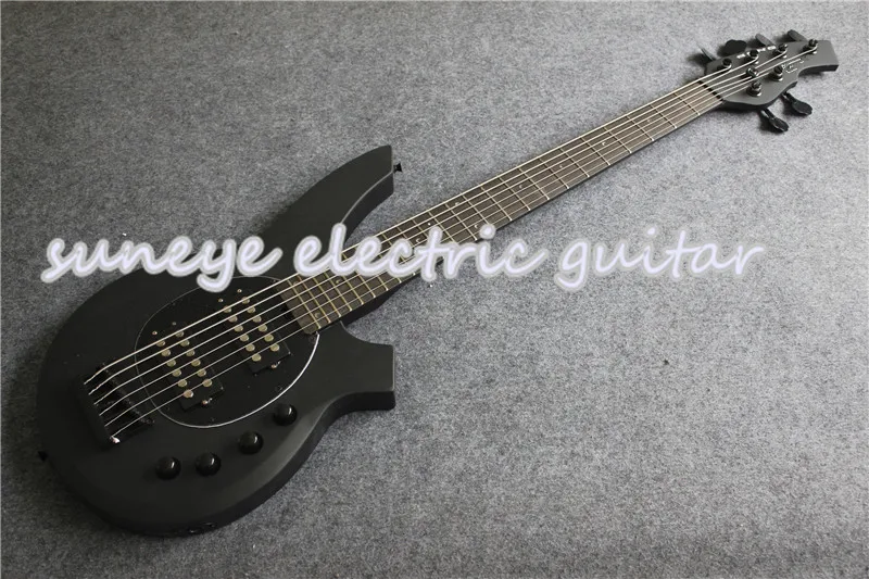 Custom Shop музыкальный человек стиль Bongo 6 струны электрогитары матовая черная бас