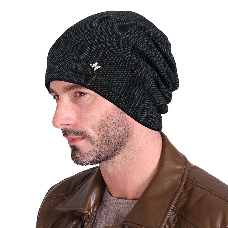 masculino malha casual gorros skullies mais veludo