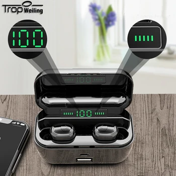 

Tws Led Bluetooth Earphones Display Digital Handsfree Earbuds Headset In Ear Waterproof Earbuds Headset support Wireless Charger