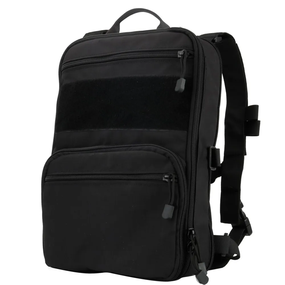 Охота 1000D нейлон переменной емкости тактический рюкзак Уличное оборудование Кемпинг Регулируемый большой емкости рюкзак дорожная сумка - Цвет: Черный цвет