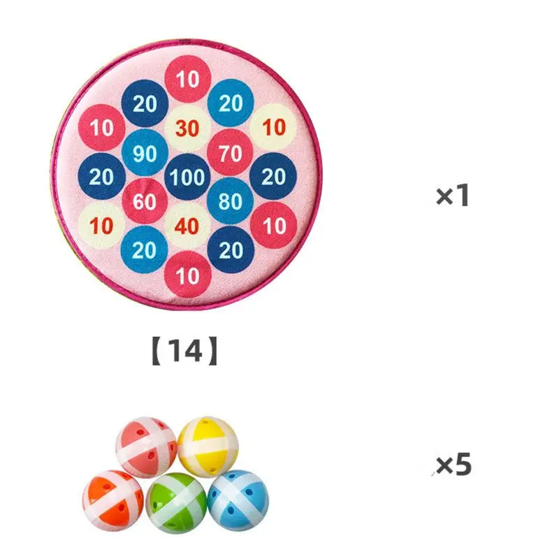 

Cartoon Sports Toys Fabrics Dart Board Set Kid Ball Game For Children